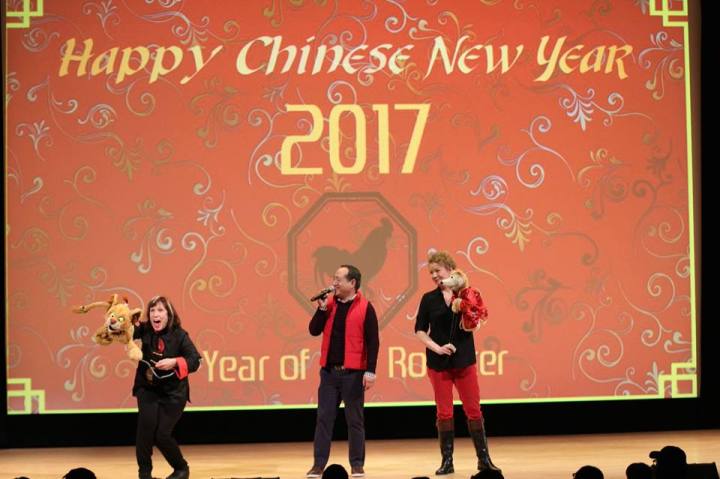 Pam Arciero, Alan Muraoka and Jennifer Barnhart at The Met's Lunar New Year Festival: Year of the Rooster. Photo by Lia Chang