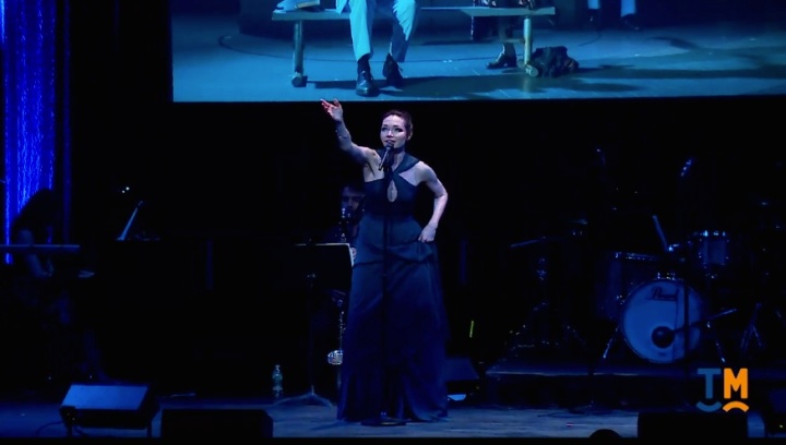 THE BANDS VISIT'S Katrina Lenk performs at the Drama Desk Awards at The Town Hall on June 4, 2017. 