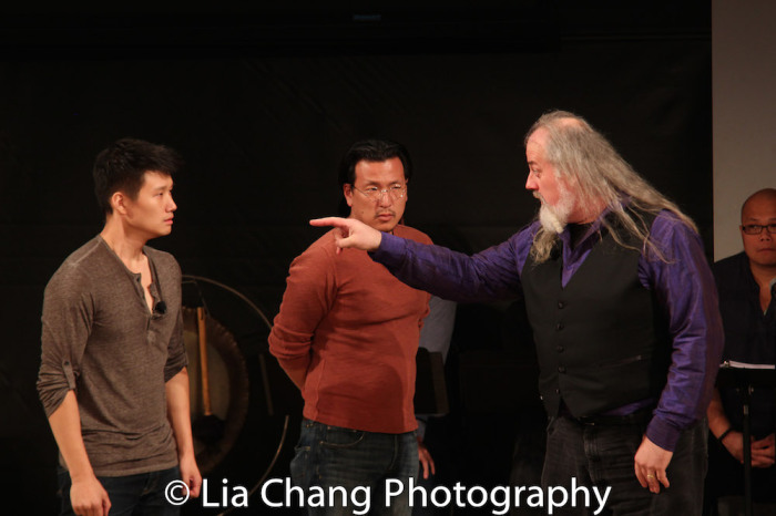 Daniel J. Edwards, Brian Kim and Tyler Bunch in Jason Ma's GOLD MOUNTAIN. Photo by Lia Chang