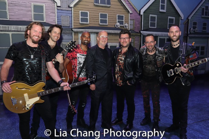 Mike, Justin Rothberg, Kevin Ramessar, Paul Shaffer, Sonny Paladino, Joe Bergamini and Mark. Photo by Lia Chang
