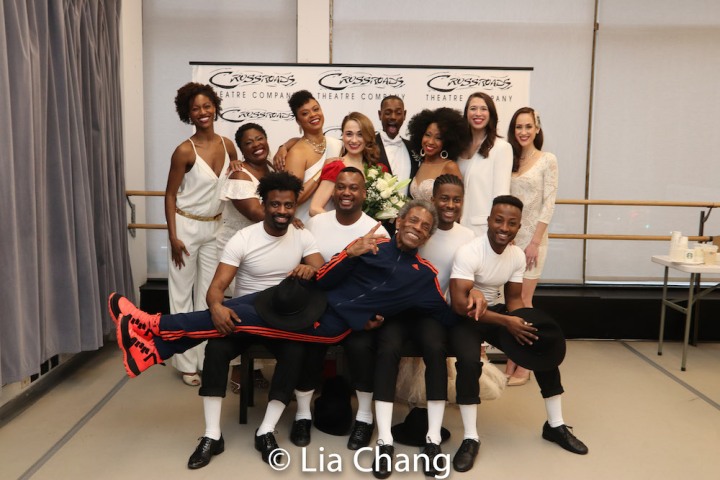 Director André De Shields with his SOPHISTICATED LADIES cast (Seated) C.K. Edwards, Tommy Scrivens, Lamont Brown and Wesley J. Barnes. (Standing) Jenny Laroche, Johmaalya Adelekan, Jacqueline B. Arnold, Lianne Marie Dobbs, Ken Ard, N’Kenge, Danielle Kelsey and Kaleigh Cronin. Photo by Lia Chang.