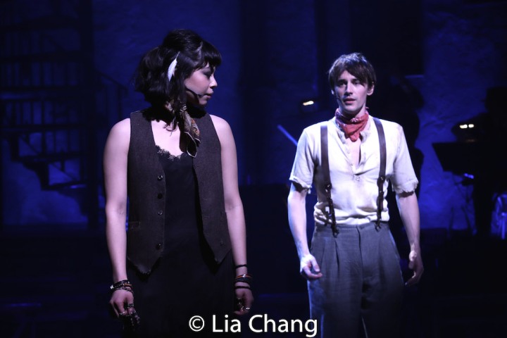 Eva Noblezada as Eurydice and Reeve Carney as Orpheus. Photo by Lia Chang