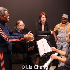 Musical Director Nat Adderley, Jr., Lamont Brown, C.K. Edwards and Wesley Barnes. Photo by Lia Chang