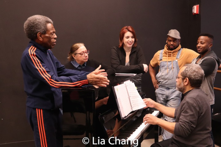 Musical Director Nat Adderley, Jr., Lamont Brown, C.K. Edwards and Wesley Barnes. Photo by Lia Chang