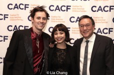 Reeve Carney, Eva Noblezada and Alexander Tsui, DMD. Photo by Lia Chang