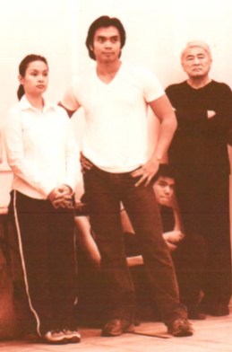 Lea Salonga, Jose Llana and Alvin Ing in rehearsal for the Broadway revival of Flower Drum Song on September 15, 2002. Photo by Lia Chang