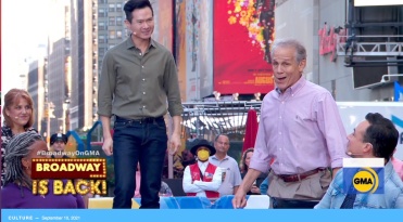 The Broadway Company of Come From Away appear on Good Morning America on September 10, 2021. Photo by Lia Chang